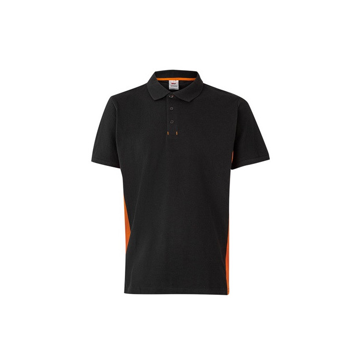 VL SUPAY. Polo piqué bicolor (180g/m²) manga curta, em algodão (60%) e poliéster (40%)
