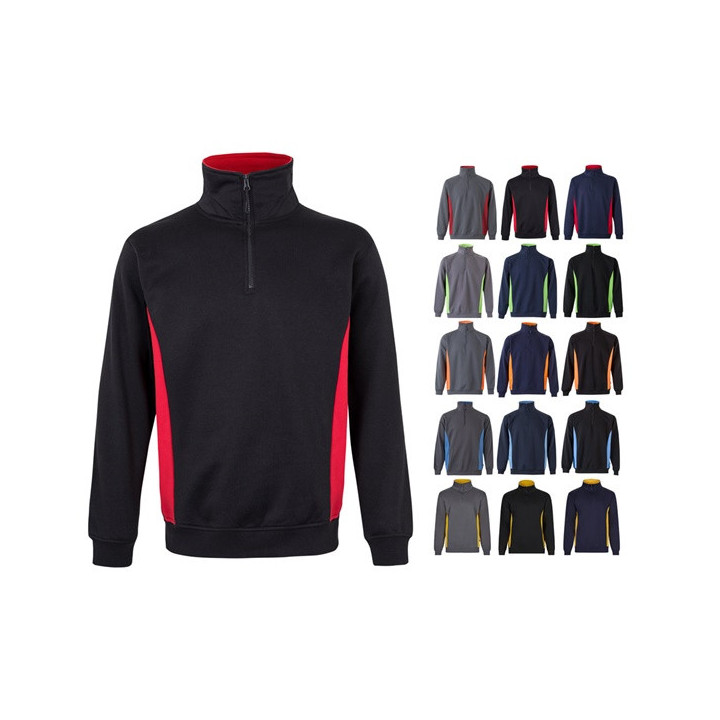 VL SVAROG. Sweatshirt de felpo bicolor (260g/m²), em poliéster (65%) e algodão (35%)