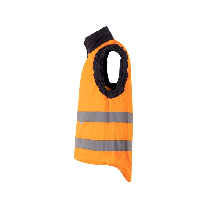 VL DIANA. Colete acolchoado (220g/m²), reversível e multibolsos, em poliéster (100%), com fecho de correr e puxador reversível