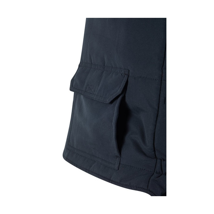 VL DIANA. Colete acolchoado (220g/m²), reversível e multibolsos, em poliéster (100%), com fecho de correr e puxador reversível
