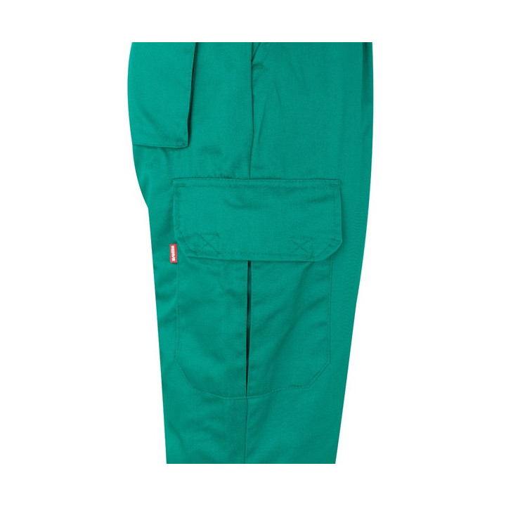 VL ATHENA. Calças bicolor em sarja (210g/m²), forradas, multibolsos, em algodão (20%) e poliéster (80%)