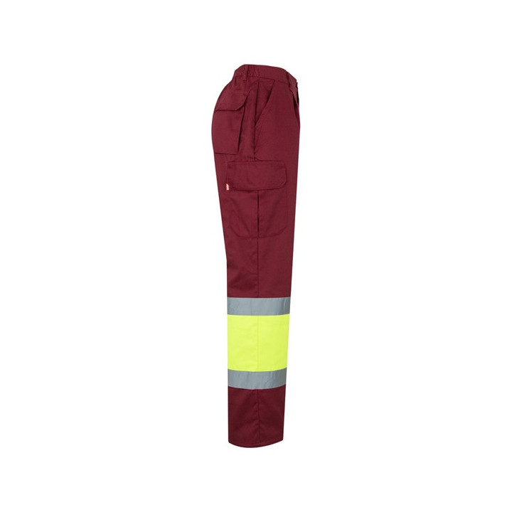 VL ATHENA. Calças bicolor em sarja (210g/m²), forradas, multibolsos, em algodão (20%) e poliéster (80%)