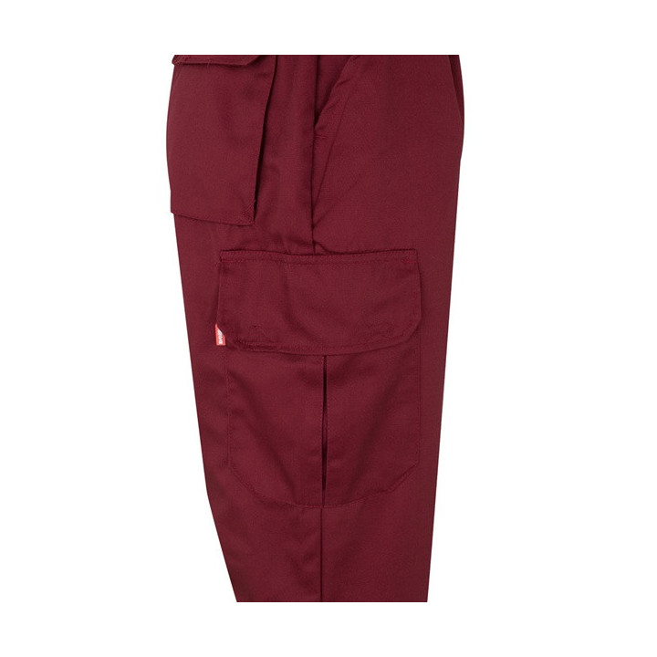 VL ATHENA. Calças bicolor em sarja (210g/m²), forradas, multibolsos, em algodão (20%) e poliéster (80%)