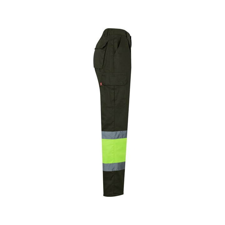 VL POSEIDON. Calças bicolor em sarja multibolsos (210g/m²), em algodão (20%) e poliéster (80%)