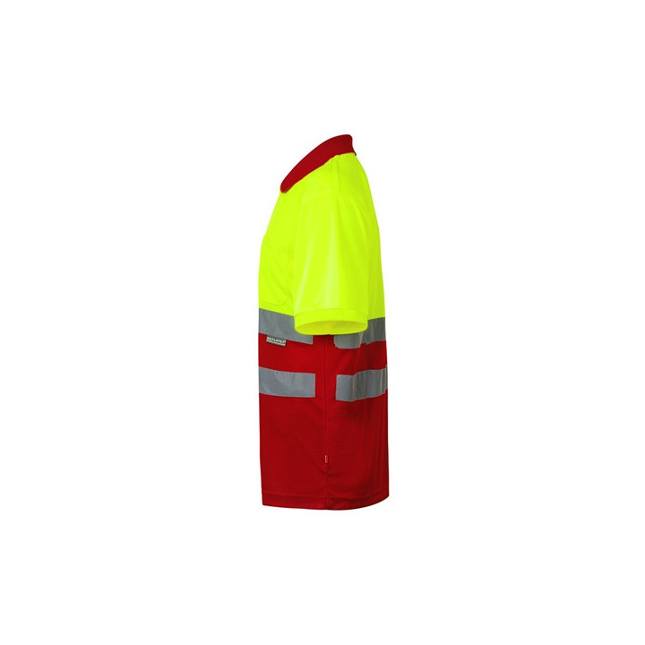 VL CUPID LARGE. Polo bicolor bird-eye (160g/m²) de manga curta, em poliéster (100%)