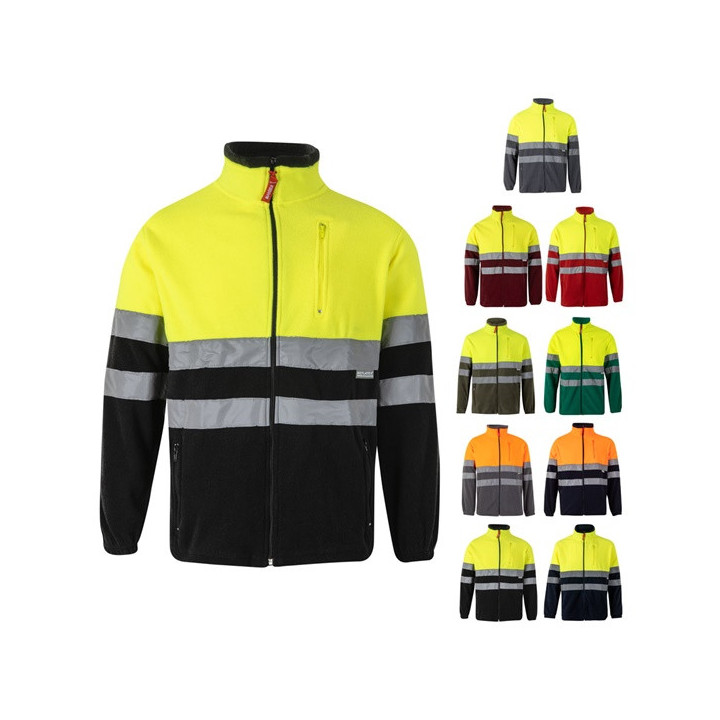 VL EROS LARGE. Casaco polar bicolor (280g/m²), em poliéster (100%)