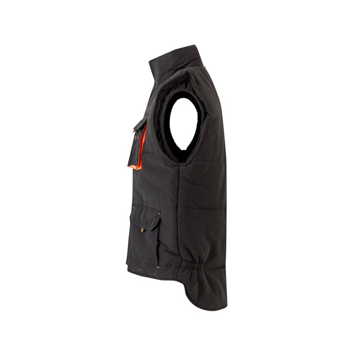 VL NERGAL. Colete acolchoado, bicolor multibolsos (120g/m²), em poliéster (100%)