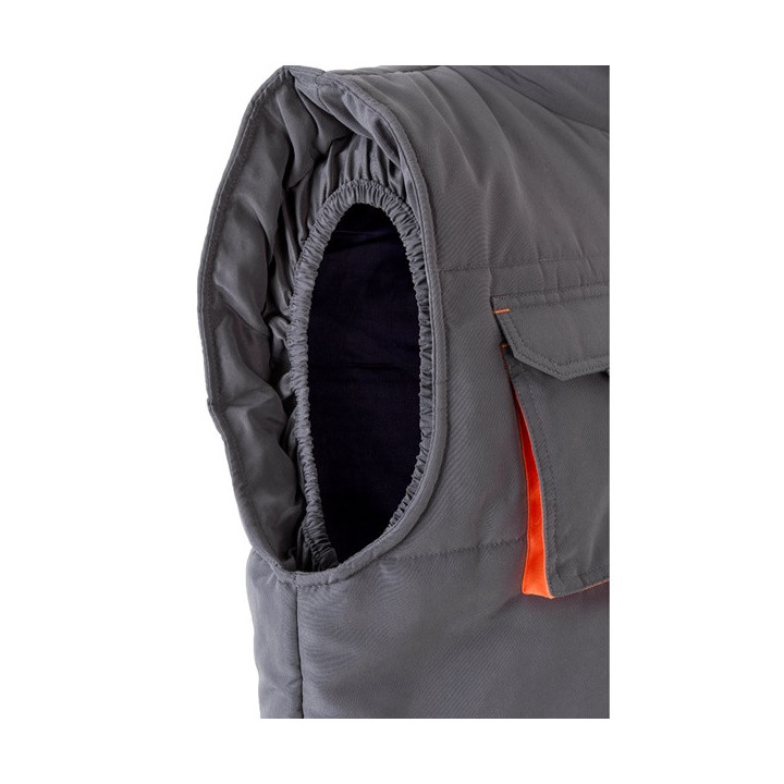 VL NERGAL. Colete acolchoado, bicolor multibolsos (120g/m²), em poliéster (100%)