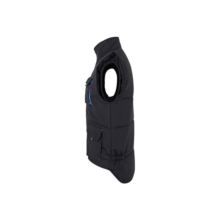 VL NERGAL. Colete acolchoado, bicolor multibolsos (120g/m²), em poliéster (100%)