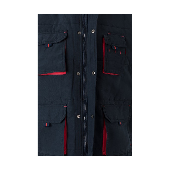 VL NERGAL. Colete acolchoado, bicolor multibolsos (120g/m²), em poliéster (100%)