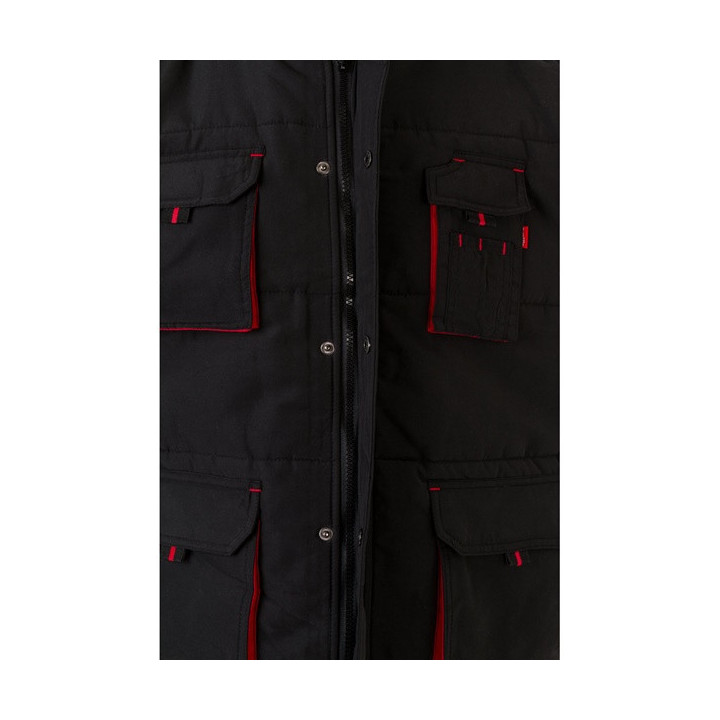 VL NERGAL. Colete acolchoado, bicolor multibolsos (120g/m²), em poliéster (100%)