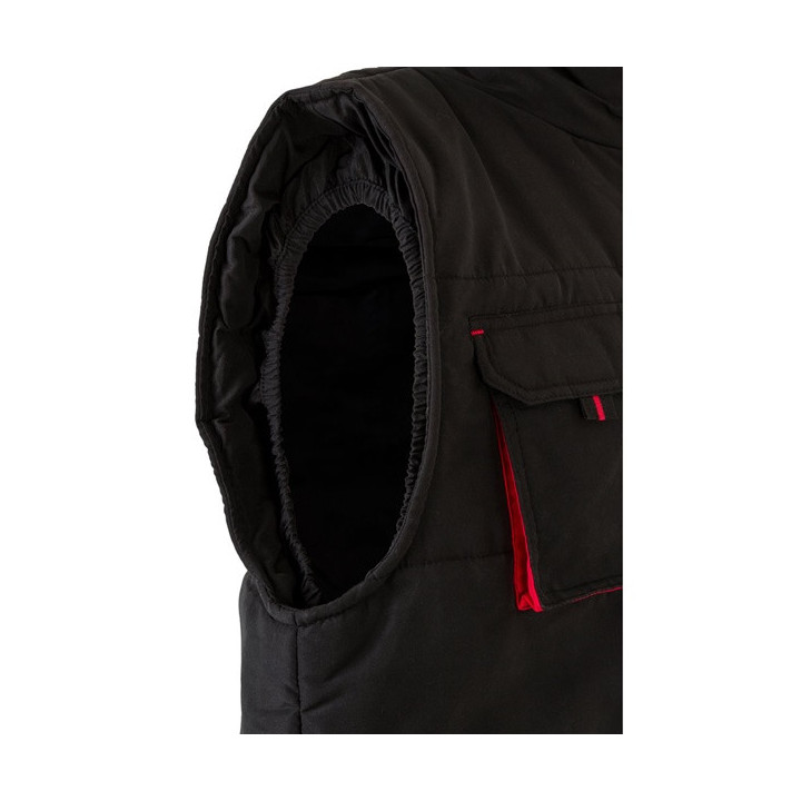 VL NERGAL. Colete acolchoado, bicolor multibolsos (120g/m²), em poliéster (100%)