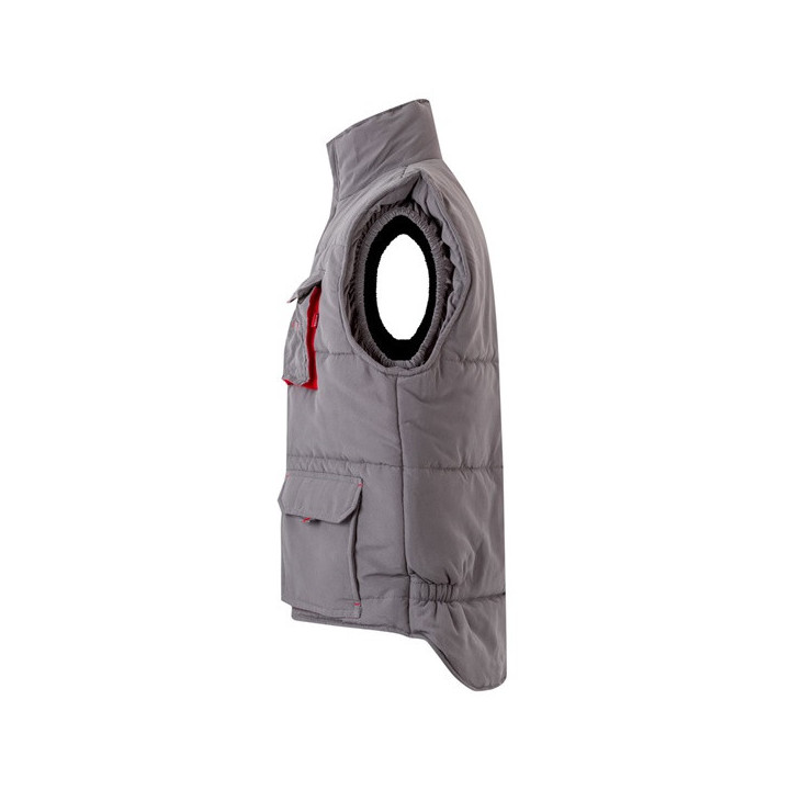 VL NERGAL. Colete acolchoado, bicolor multibolsos (120g/m²), em poliéster (100%)