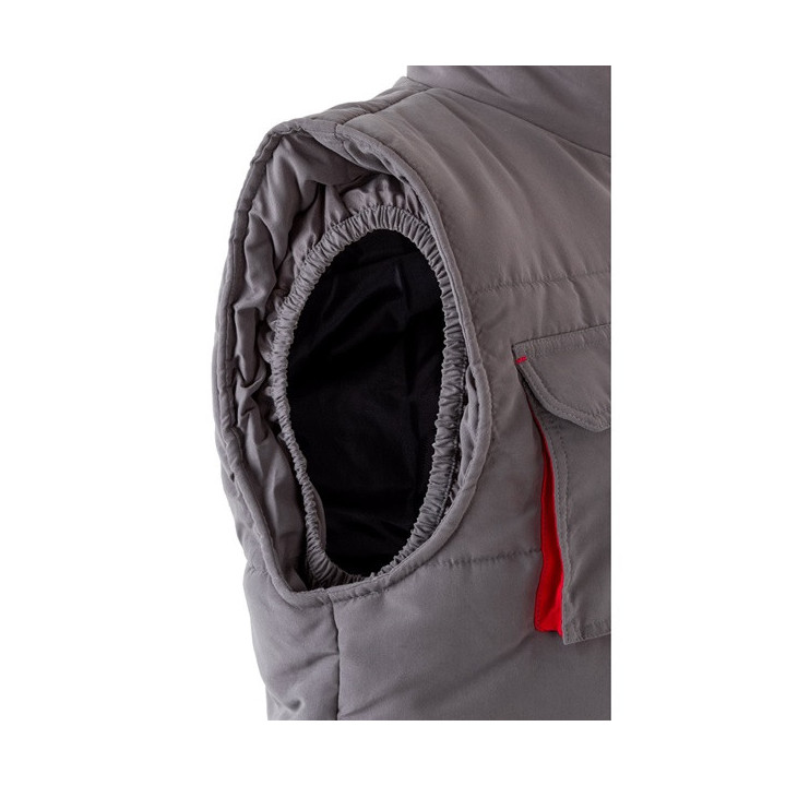 VL NERGAL. Colete acolchoado, bicolor multibolsos (120g/m²), em poliéster (100%)
