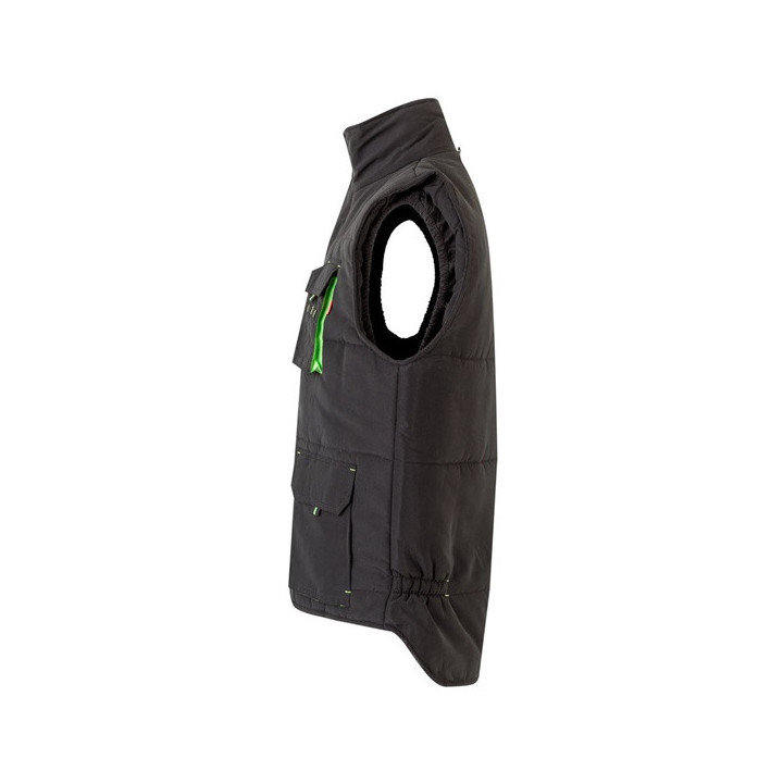 VL NERGAL. Colete acolchoado, bicolor multibolsos (120g/m²), em poliéster (100%)