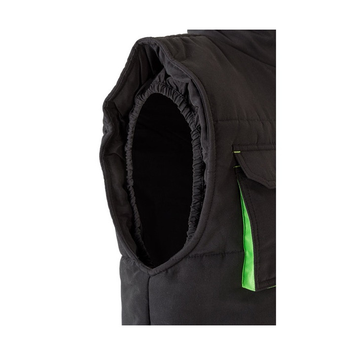 VL NERGAL. Colete acolchoado, bicolor multibolsos (120g/m²), em poliéster (100%)