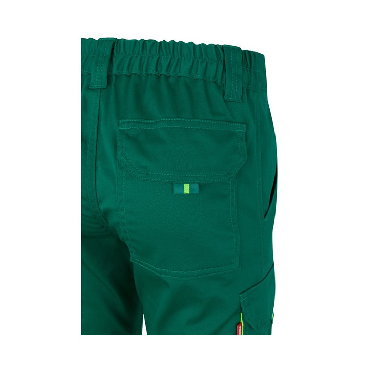 VL ZEUS. Calças stretch bicolor multibolsos (240g/m²), em algodão (46%), EME (38%) e poliéster (16%)