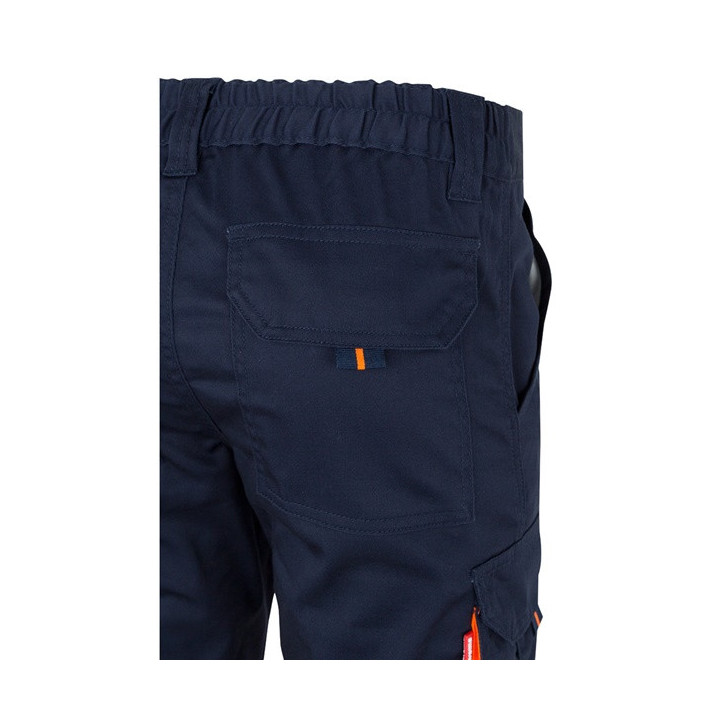 VL ZEUS. Calças stretch bicolor multibolsos (240g/m²), em algodão (46%), EME (38%) e poliéster (16%)