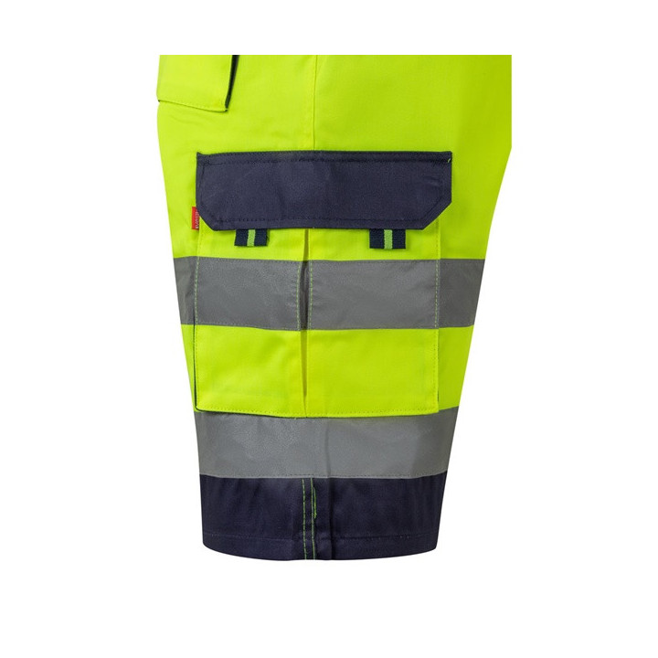 VL HADES. Bermudas bicolor multibolsos (210g/m²), em algodão (20%) e poliéster (80%)