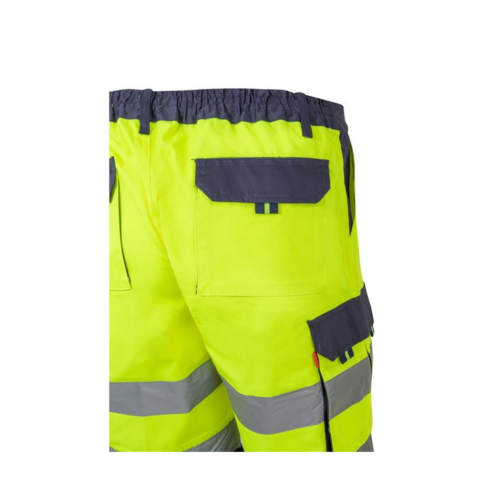 VL HADES. Bermudas bicolor multibolsos (210g/m²), em algodão (20%) e poliéster (80%)