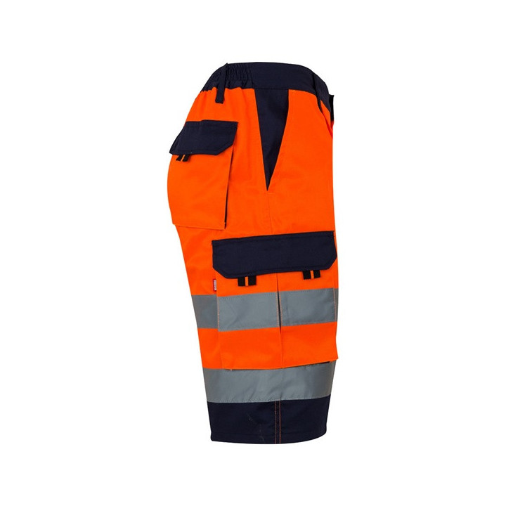 VL HADES. Bermudas bicolor multibolsos (210g/m²), em algodão (20%) e poliéster (80%)