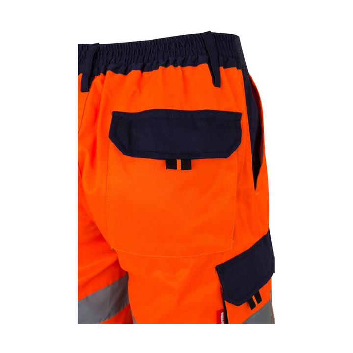 VL HADES. Bermudas bicolor multibolsos (210g/m²), em algodão (20%) e poliéster (80%)