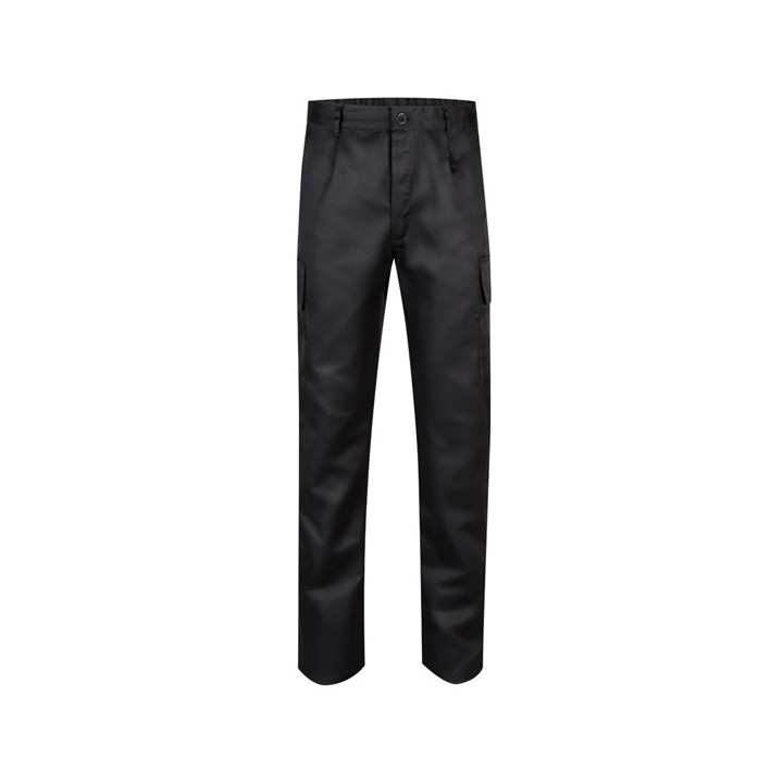 VL AINE. Calças em sarja (190g/m²) multibolsos, em algodão (20%) e poliéster (80%)