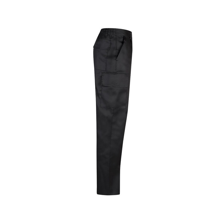 VL AINE. Calças em sarja (190g/m²) multibolsos, em algodão (20%) e poliéster (80%)