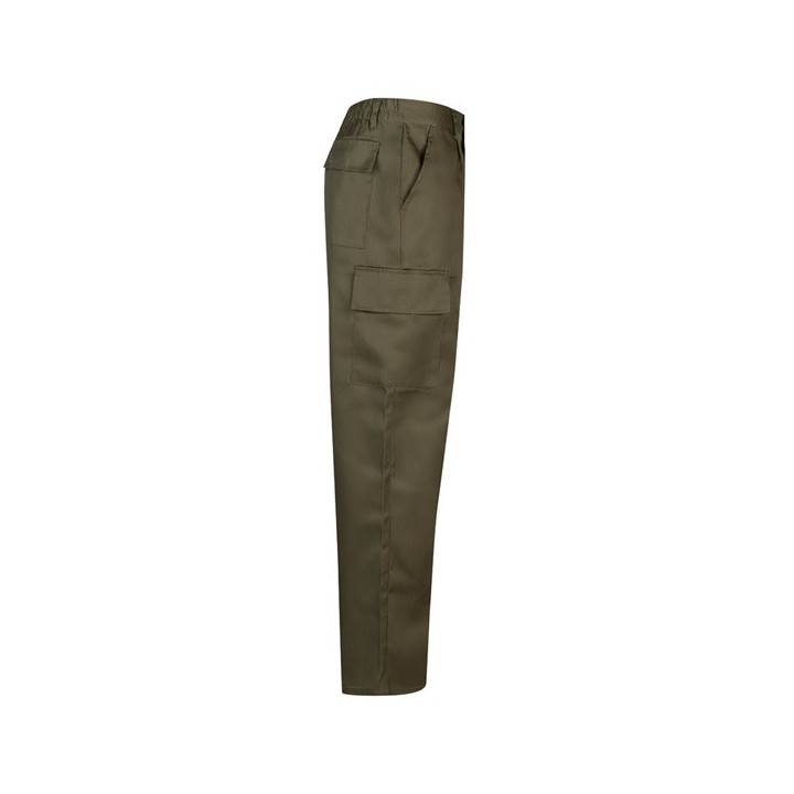 VL AINE. Calças em sarja (190g/m²) multibolsos, em algodão (20%) e poliéster (80%)
