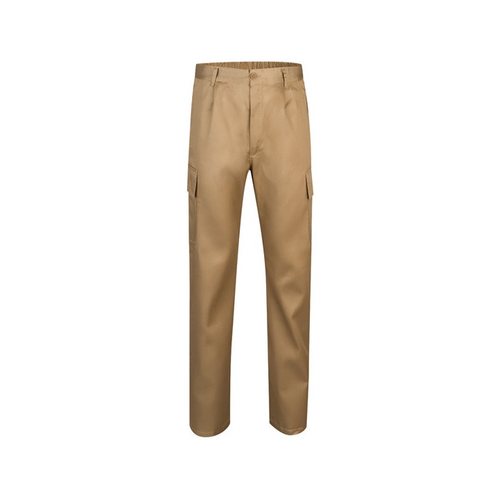 VL AINE. Calças em sarja (190g/m²) multibolsos, em algodão (20%) e poliéster (80%)
