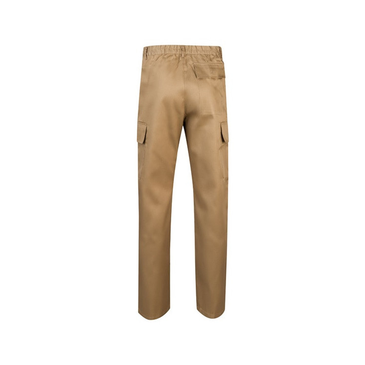 VL AINE. Calças em sarja (190g/m²) multibolsos, em algodão (20%) e poliéster (80%)