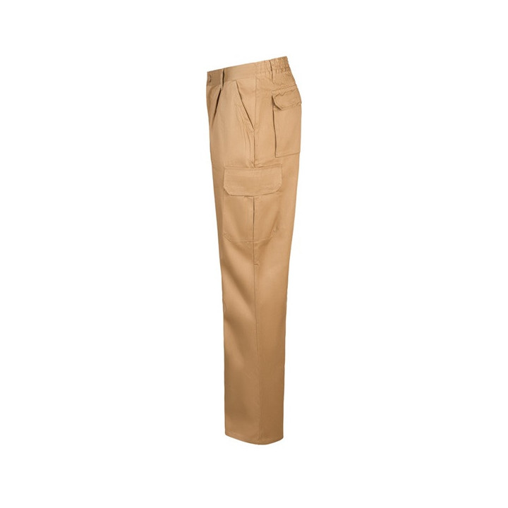 VL MABON. Calças em sarja (200g/m²) multibolsos,em algodão (35%) e poliéster (65%)
