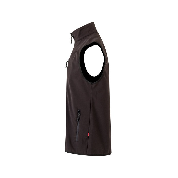 VL VARUNA. Colete soft shell (280g/m²), com forro polar, em poliéster (94%) e elastano (6%)