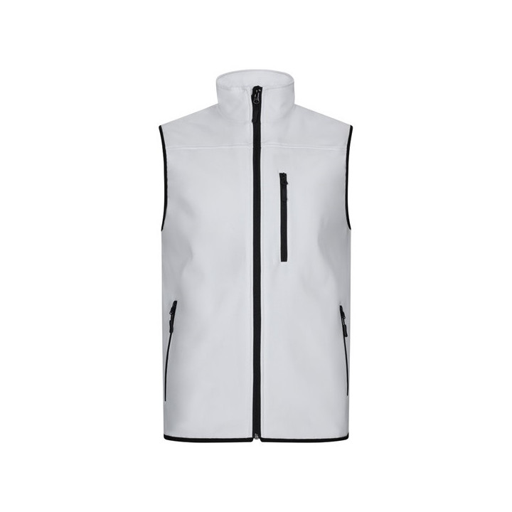 VL VARUNA. Colete soft shell (280g/m²), com forro polar, em poliéster (94%) e elastano (6%)