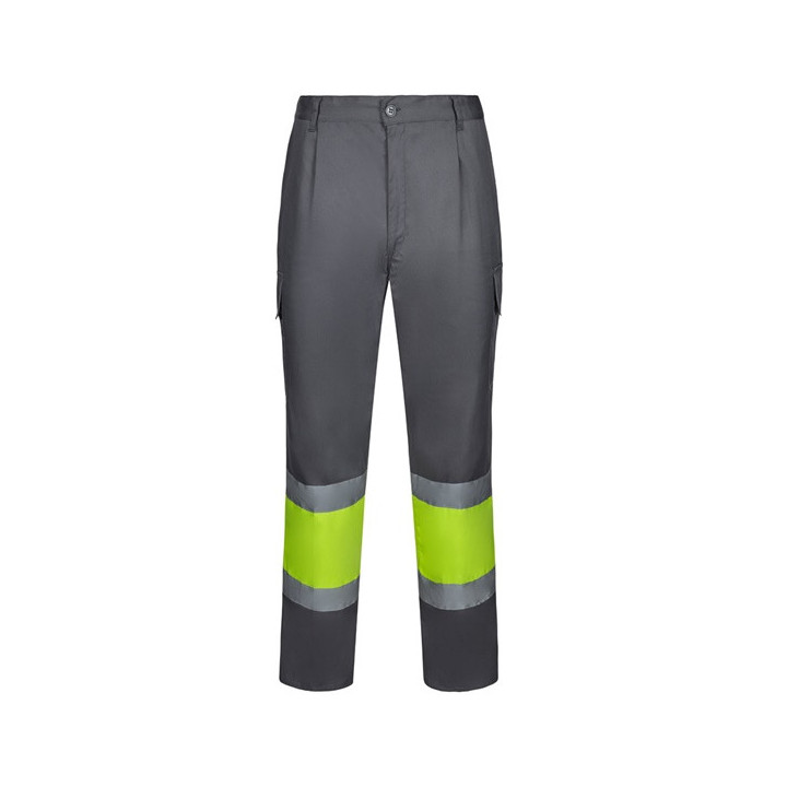 VL ARTEMIS. Calças bicolor, em sarja (190g/m²), em algodão (20%) e poliéster (80%)