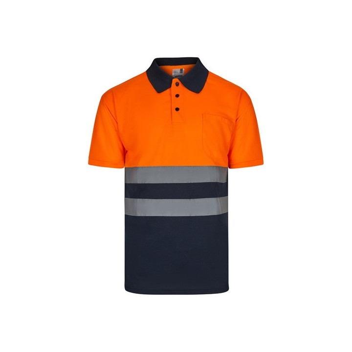 VL FORTUNA. Polo bird-eye (140g/m²) de manga curta, em poliéster (100%)