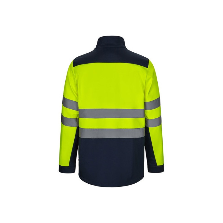 VL HESTIA. Casaco bicolor soft shell (280g/m²), em poliéster (96%) e elastano (4%)