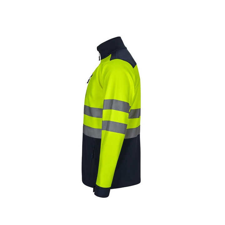 VL HESTIA. Casaco bicolor soft shell (280g/m²), em poliéster (96%) e elastano (4%)