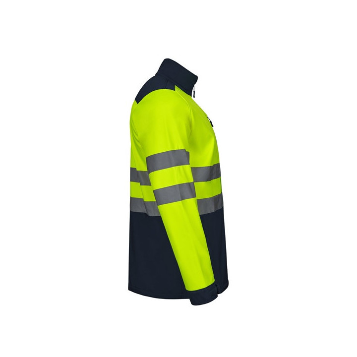VL HESTIA. Casaco bicolor soft shell (280g/m²), em poliéster (96%) e elastano (4%)