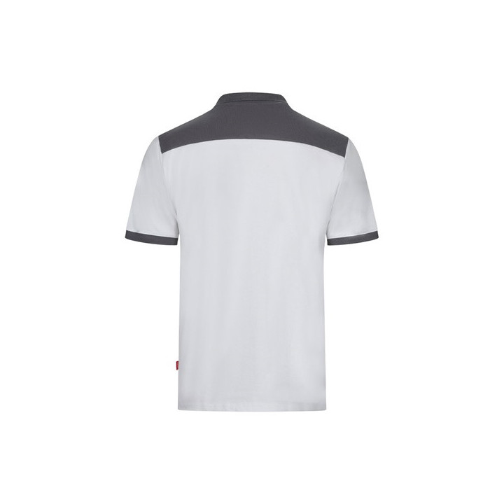 VL VELES. Polo piqué stretch bicolor (200g/m²) de manga curta, em poliéster (96%) e elastano (4%)