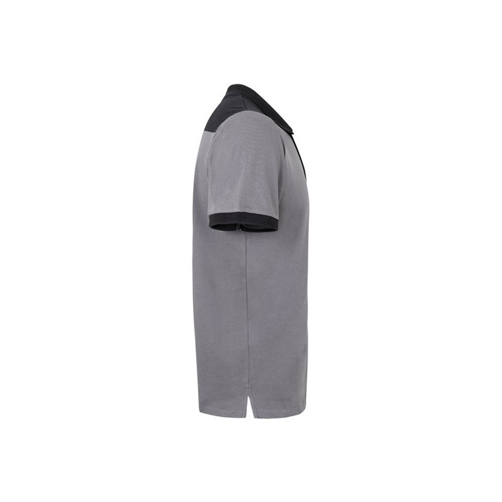 VL VELES. Polo piqué stretch bicolor (200g/m²) de manga curta, em poliéster (96%) e elastano (4%)