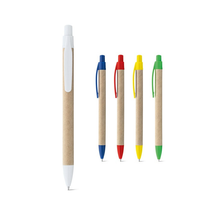 REMI. Esferográfica em papel 100% reciclado com clipe