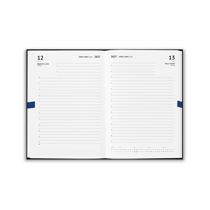 ANDRESEN A5. Agenda A5 em poliéster reciclado (100% rPET)