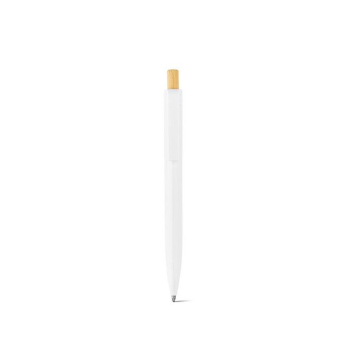 ZARA. Esferográfica em ABS reciclado (100% rABS) com ponteira em bambu
