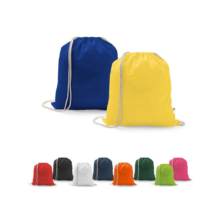 ISTANBUL. Saco tipo mochila em algodão reciclado (70%) e poliéster (30% rPET) (150 g/m²)