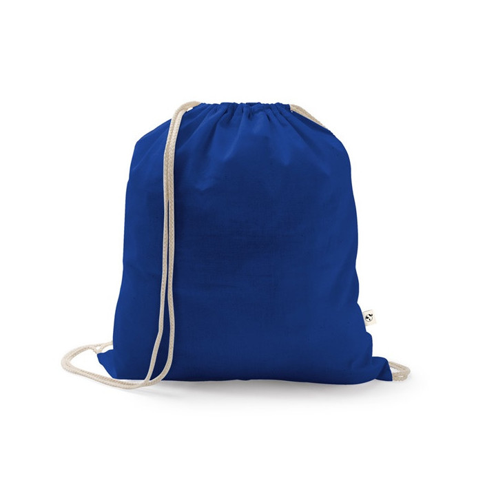 ISTANBUL. Saco tipo mochila em algodão reciclado (70%) e poliéster (30% rPET) (150 g/m²)