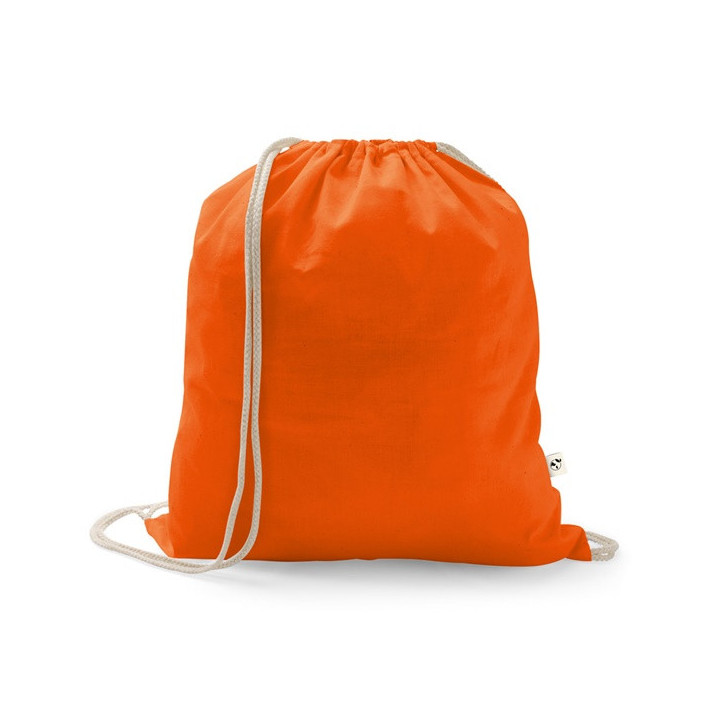 ISTANBUL. Saco tipo mochila em algodão reciclado (70%) e poliéster (30% rPET) (150 g/m²)