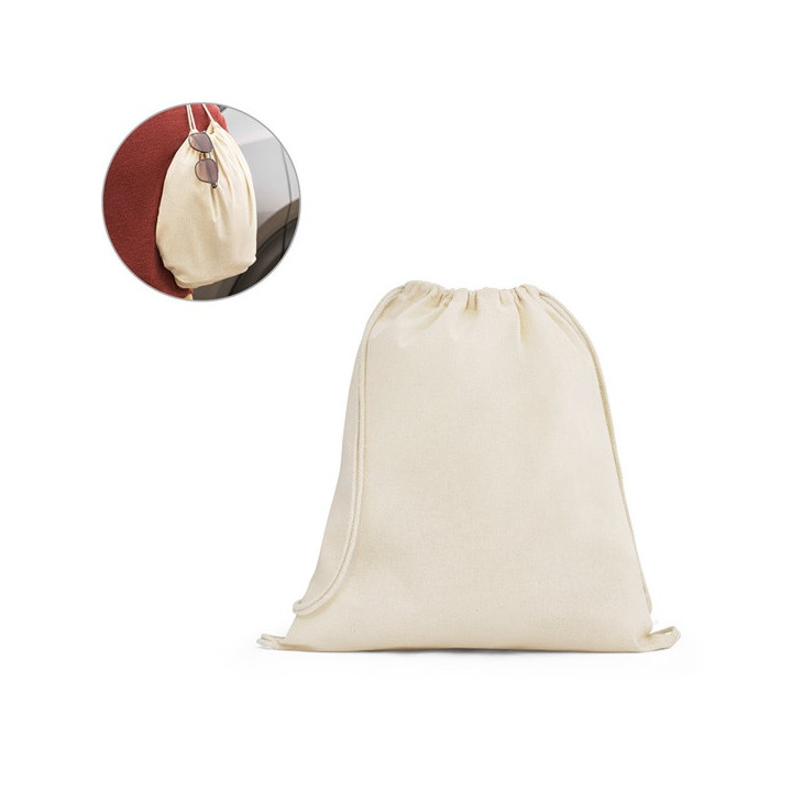 DAHAB. Saco tipo mochila 100% algodão (140 g/m²)