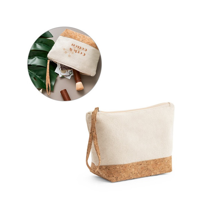 BLANCHETT. Bolsa de higiene pessoal em 100% de algodão e cortiça (280 g/m²)