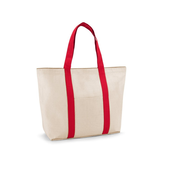 VILLE. Saco 100% algodão canvas com bolso frontal e interior (280 g/m²)